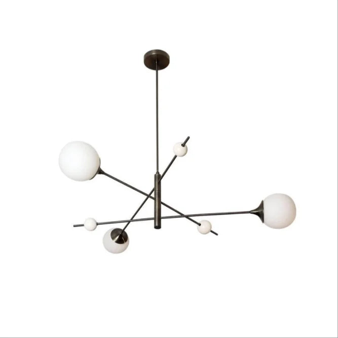 Vintage orbital three-tier chandelier minimalist style indoor
