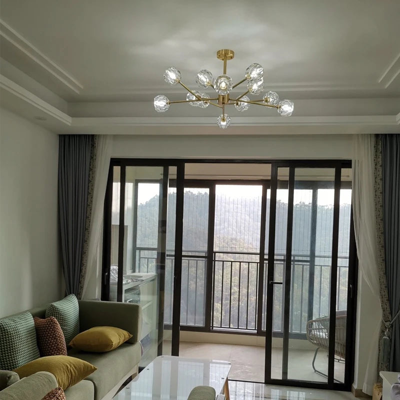 lustre en cristal moderne en cuivre pour un éclairage raffiné - vue 11 sur 11