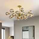 lustre moderne design haricot magique en verre intérieur