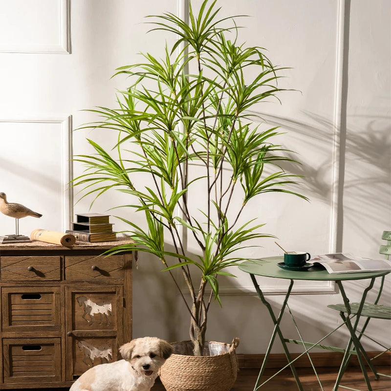 grand arbre artificiel palmier plante tropicale en pot décorative - vue 6 sur 10