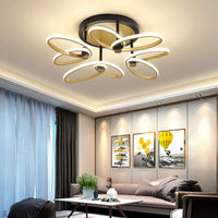 plafonnier moderne en pétale d'or pour intérieur décoratif