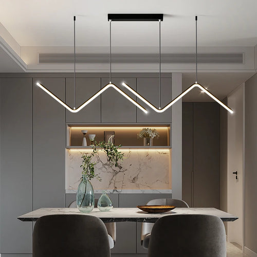 lustre moderne à led style nordique pour intérieur design - vue 2 sur 8