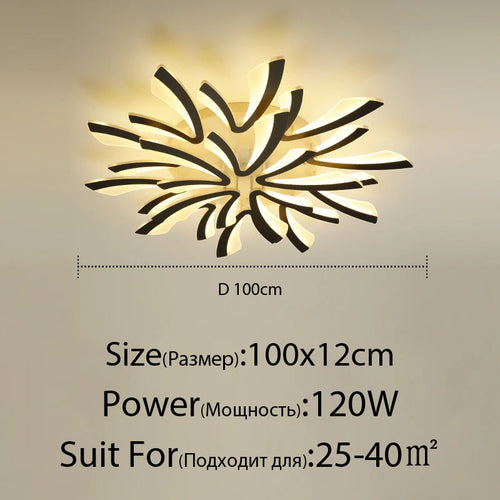 Plafonnier LED en acrylique avec télécommande - vue 17 sur 16
