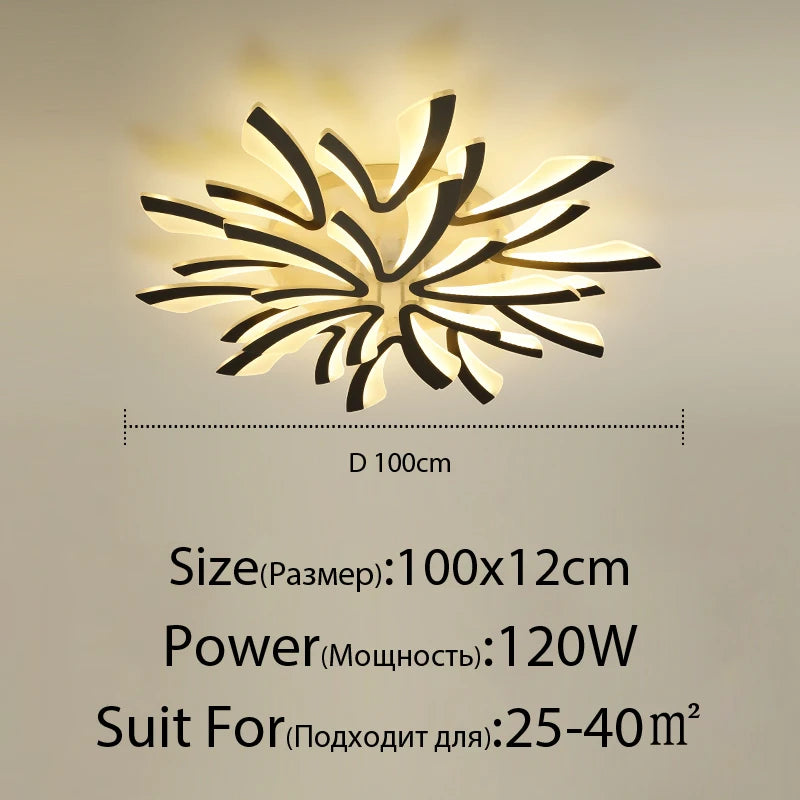 Plafonnier LED en acrylique avec télécommande - vue 16 sur 16