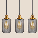 Minimalist vintage caged pendant light for bars and lofts
