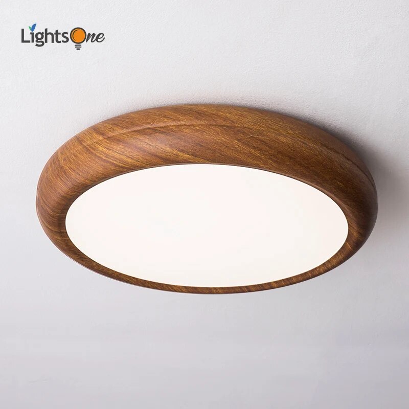 plafonnier fer bois noyer antique moderne