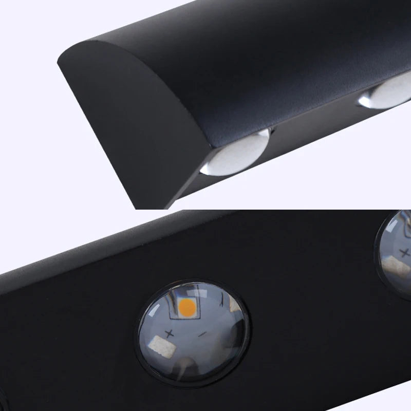 Applique murale LED lumières extérieur moderne entrée escalier balcon maison jardin 110V IP54 porche terrasse étanche noir applique murale - vue 6 sur 7