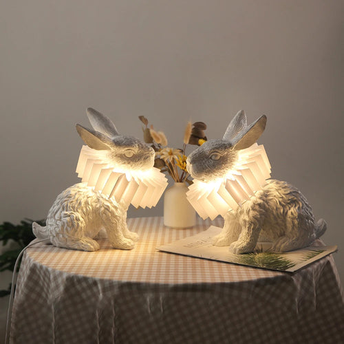 Lampe de table en forme de lapin pour chambre à coucher - vue 4 sur 15