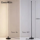 Minimalist nordic style LED floor lamp for elegant interiors
