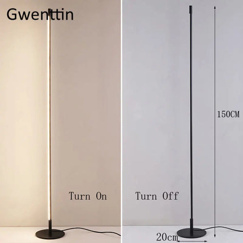Minimalist nordic style LED floor lamp for elegant interiors - vue 7 sur 10