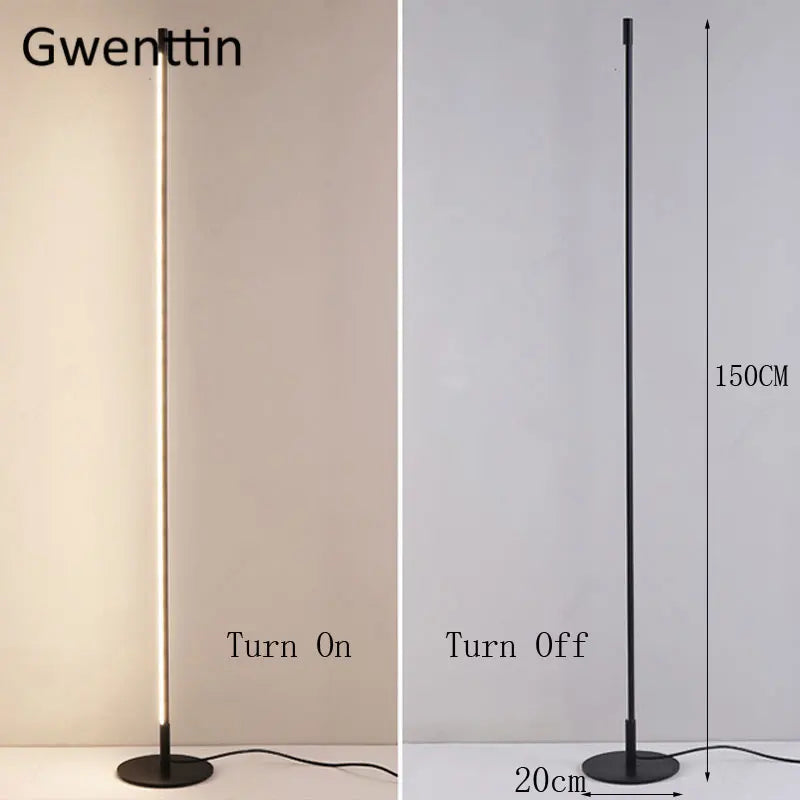 Minimalist nordic style LED floor lamp for elegant interiors - vue 6 sur 10