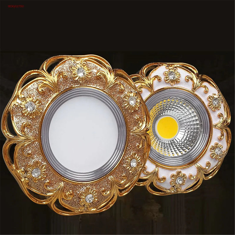 Spot lumineux Led encastrable en résine cristal incrusté de luxe