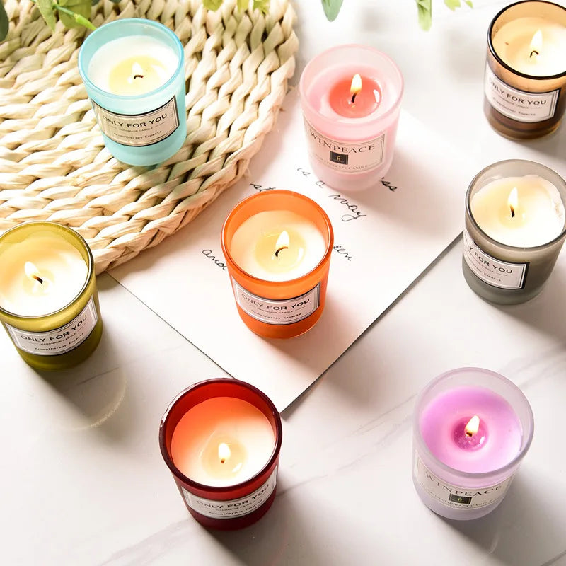 bougie parfumée romantique en cire de soja artisanale avec huiles essentielles - vue 6 sur 26