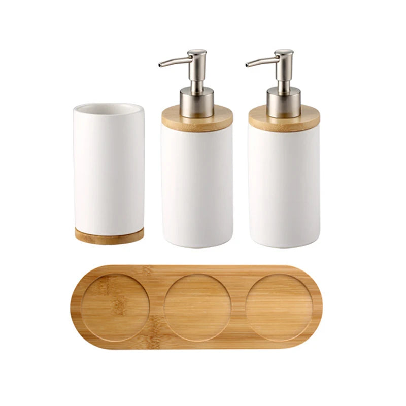 ensemble d'accessoires de salle de bain en céramique trois pièces design - vue 18 sur 21