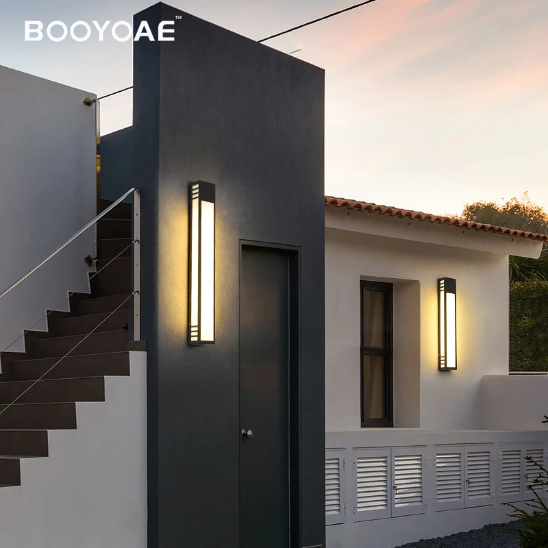 Appliques murales lumière extérieure moderne escalier entrée balcon maison lampe de jardin porche avant 110V terrasse étanche éclairage mural - vue 4 sur 10