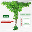 Artificial green plants winding vines, simulated banyan branches, everlasting banyan tree interior decoration, living room, home
