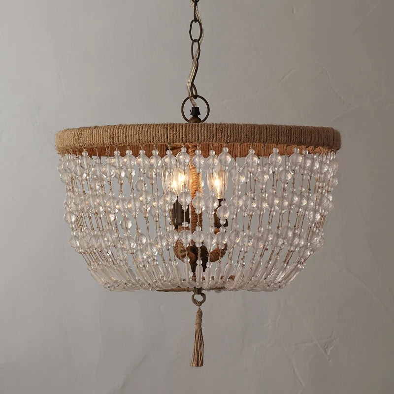 suspension vintage en cristal style industriel pour intérieur élégant - vue 3 sur 14