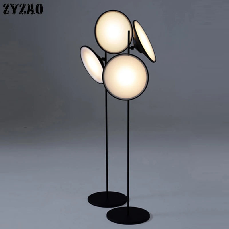 lampadaire nordique double tête design moderne en fer - vue 5 sur 7