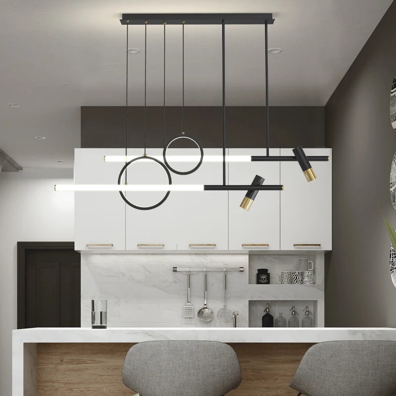 lustre moderne nordique simple pour restaurant et bar - vue 3 sur 9
