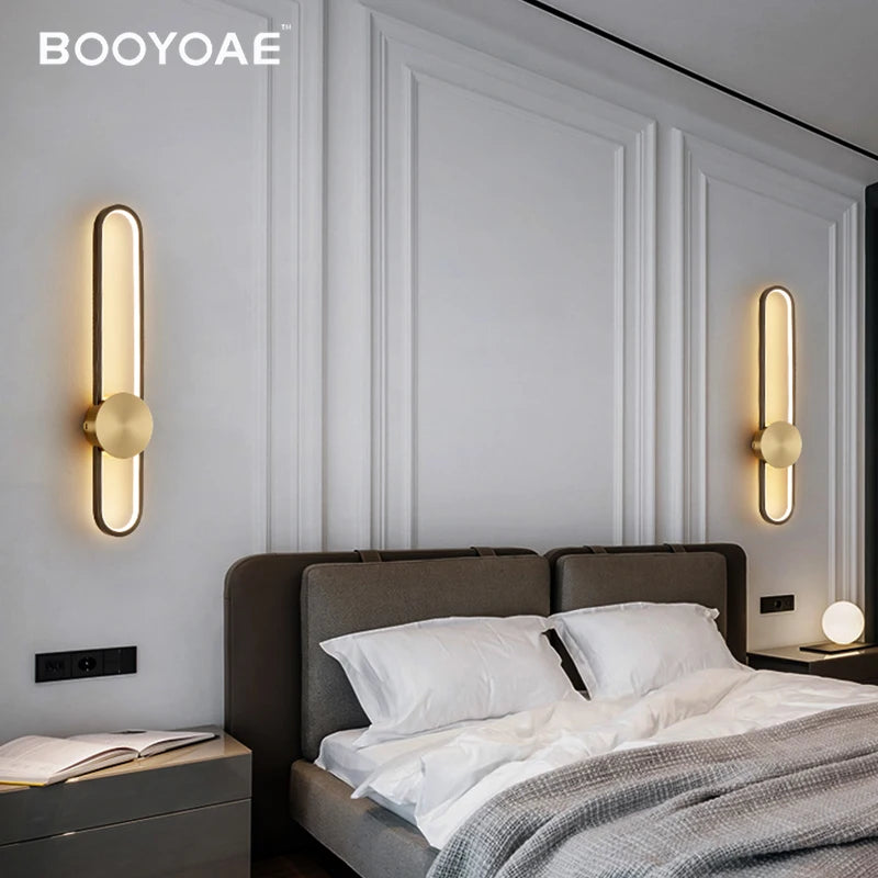 Appliques murales modernes pour chambre en aluminium chambre chevet design hôtel salon fond éclairage mural escalier applique applique murale - vue 4 sur 12