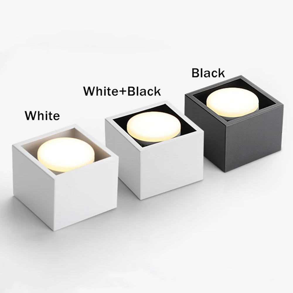 Spot LED montés en Surface lampe GX53 remplaçable rotative moderne LED éclairage intérieur - vue 6 sur 9