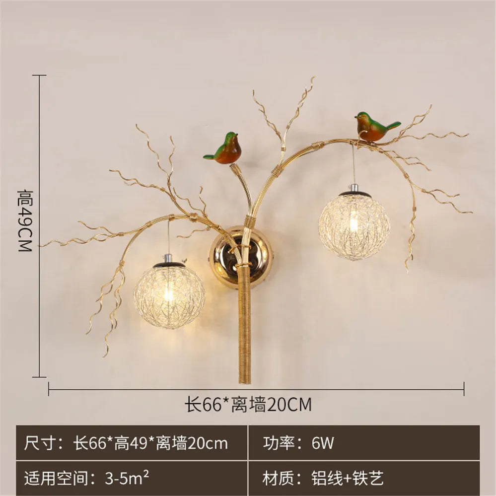 applique murale art déco en aluminium pour éclairage romantique - vue 5 sur 11