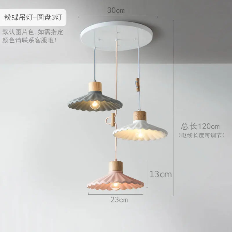 suspension moderne simple led en ciment nordique - vue 10 sur 16