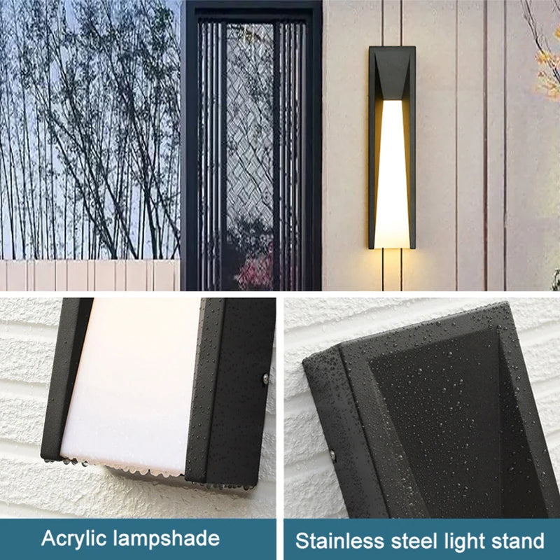 Éclairage extérieur applique LED étanche IP65 porche moderne balcon escalier 110V 220V jardin cour décoration éclairage - vue 9 sur 8