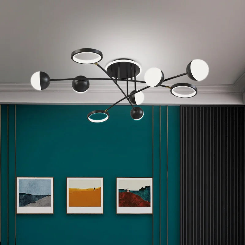 plafonnier moderne décoratif pour intérieur et luminaires LED - vue 3 sur 12