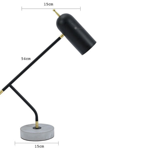 Lampe de bureau industrielle LED noir Tekna