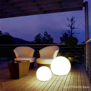 Modern LED ball floor lamp for indoor and outdoor decor