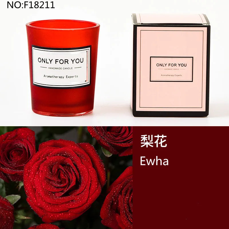 bougie parfumée romantique en cire de soja artisanale avec huiles essentielles - vue 11 sur 26