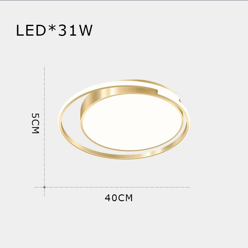 plafonnier led minimaliste en aluminium créatif allée lumières - vue 5 sur 7