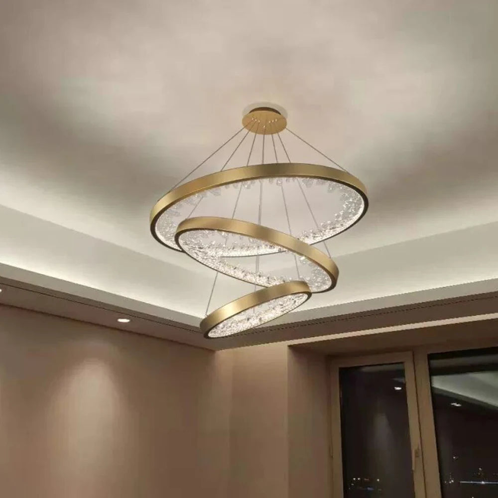 lustre design en cristal lumineux pour décoration moderne intérieure - vue 7 sur 20