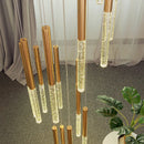 lustre moderne de luxe en cristal pour villa duplex nordique