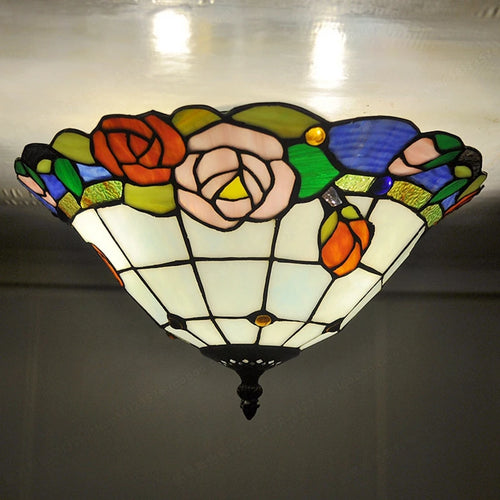 Modern ceiling light tiffany style minimalist design for interior decor - vue 5 sur 6