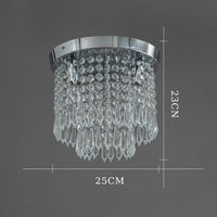 suspension en cristal doré et argenté pour décoration intérieure