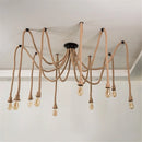 Vintage industrial hemp rope pendant light