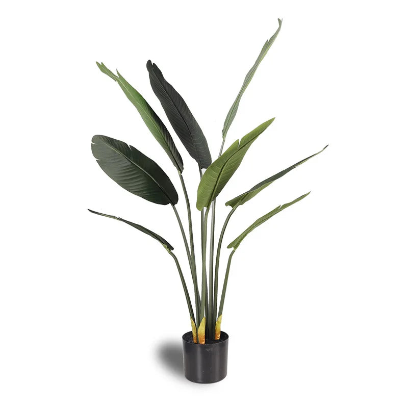 Artificial Green Plant, Plastic Banana Tree, Large Palm Turtle, Bamboo, Indoor Potted, Living Room, Home Decoration - vue 6 sur 9