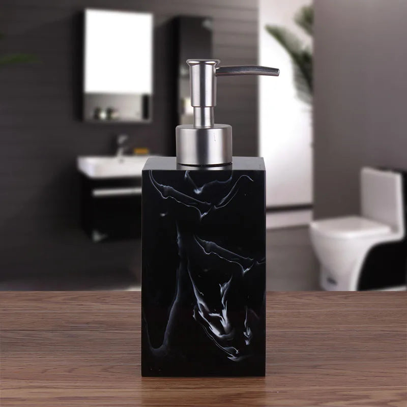 accessoires nordiques distributeur désinfectant et shampoing imitation marbre - vue 3 sur 10