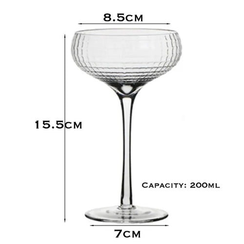 Verres a cocktail champagne martini vin a pied