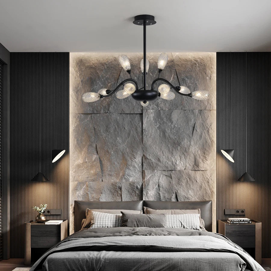 plafonnier led suspendu design moderne luminaire décoratif d'intérieur - vue 5 sur 12