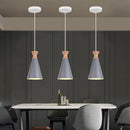 Nordique moderne LED E27 suspension intérieur bois suspension lampe luminaires maison cuisine chambre salon décor abat-jour