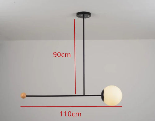 Minimalist retro designer chandelier for contemporary interiors - vue 12 sur 12