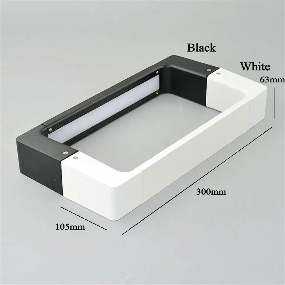 applique murale led moderne étanche pour jardin en aluminium - vue 6 sur 6