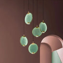 suspension led en laiton simple et moderne de masiero horo