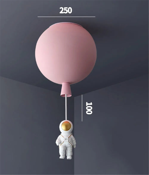 plafonnier led nordique avec astronaute et ballons pour enfants - vue 22 sur 28