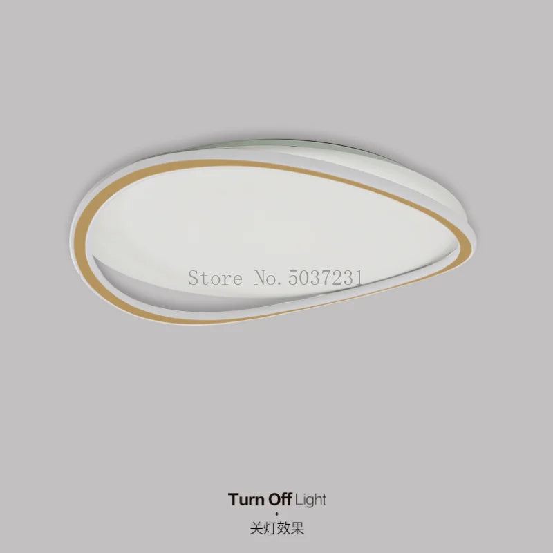 plafonnier led circulaire ultra-mince style nordique moderne et artistique - vue 6 sur 15