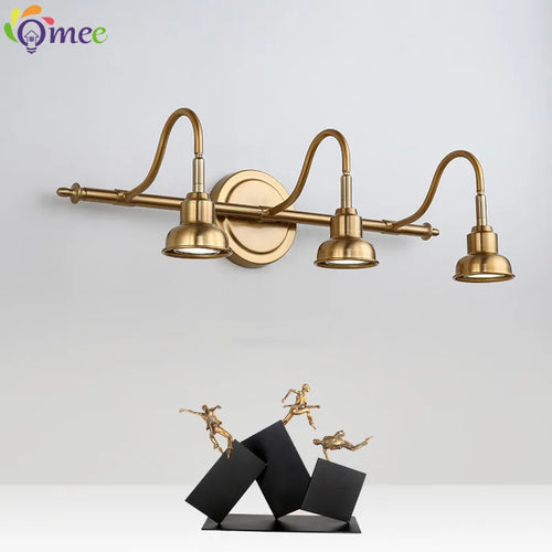 American Bronze Mirror Front Light , Bathroom Wall Lamps Mirror Light ,Powder Room Mirror Wall Lights Lighting LED Makeup Mirror - vue 6 sur 23
