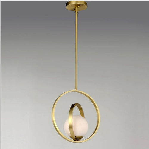 Minimalist nordic round glass chandelier luxury designer light - vue 3 sur 8